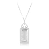 Cubic Zirconia Locket Pendant in Sterling Silver - Wallace Bishop