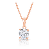 Cubic Zirconia Pendant Necklace in 9ct Rose Gold - Wallace Bishop