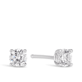 Cubic Zirconia Solitaire Stud Earrings in Sterling Silver - Wallace Bishop