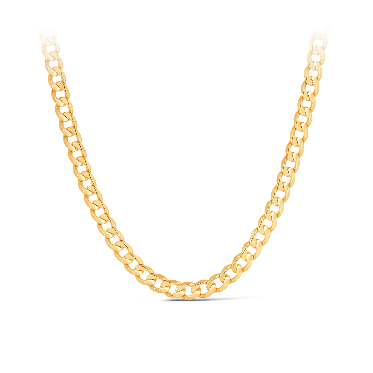 Curb Pattern Solid Chain in 9ct Yellow Gold - Wallace Bishop