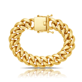 Curb Polished Bracelet in 9ct Yellow Gold - Wallace Bishop