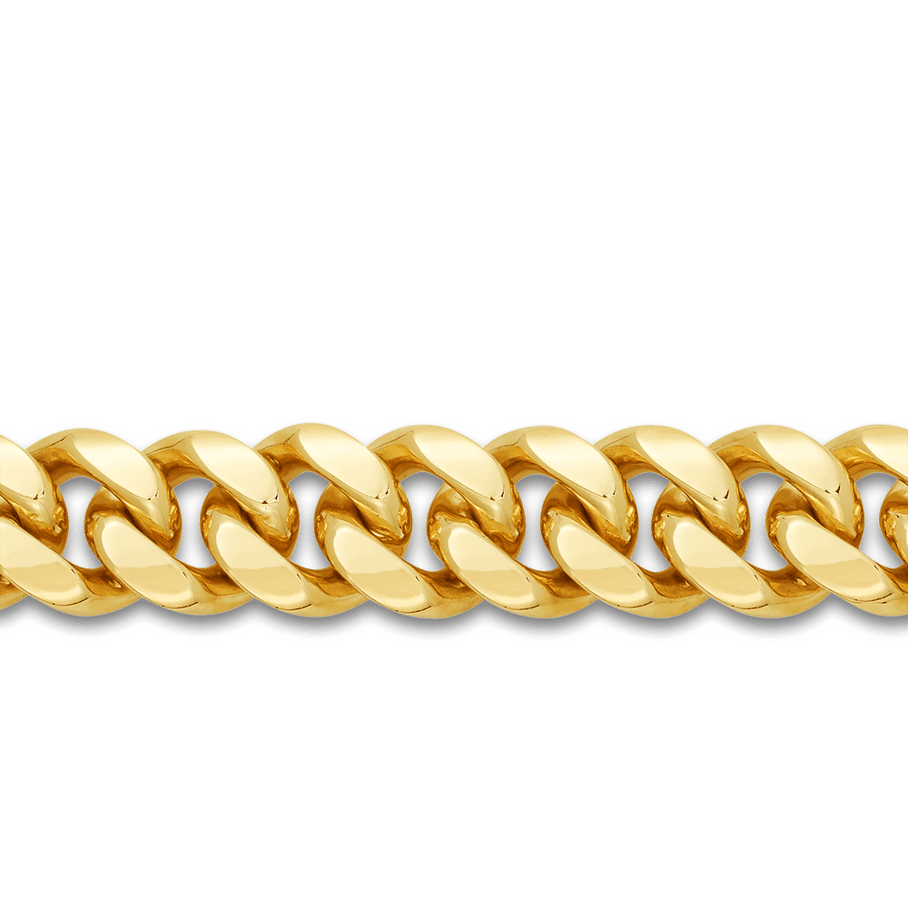 Curb Polished Bracelet in 9ct Yellow Gold - Wallace Bishop