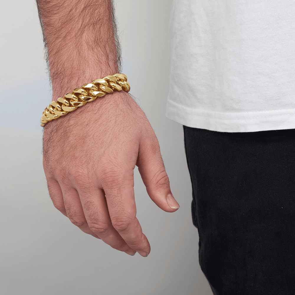 Curb Polished Bracelet in 9ct Yellow Gold - Wallace Bishop