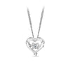 Dancing Diamond Heart Necklace in Sterling Silver - Wallace Bishop