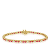 Diamond & Ruby Tennis Bracelet in 9ct Yellow Gold - Wallace Bishop