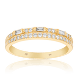 Diamond Baguette Dress Ring in 9ct Yellow Gold - Wallace Bishop