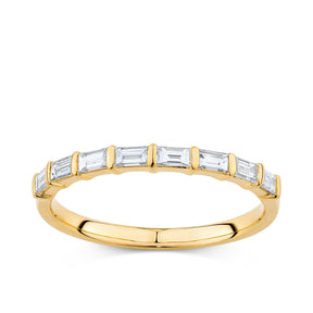 Diamond Baguette Wedding Ring in 9ct Yellow Gold TDW 0.33ct - Wallace Bishop