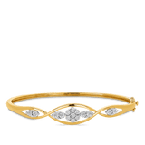 Diamond Bangle in 9ct Yellow and White Gold TGW 0.20ct - Wallace Bishop