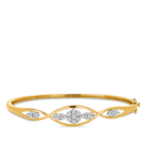 Diamond Bangle in 9ct Yellow and White Gold TGW 0.20ct - Wallace Bishop