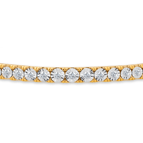 Diamond Bangle in 9ct Yellow and White Gold TGW 0.50t - Wallace Bishop