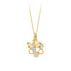Diamond Bumble Bee & Honeycomb Pendant with Chain in 9ct Yellow Gold - Wallace Bishop