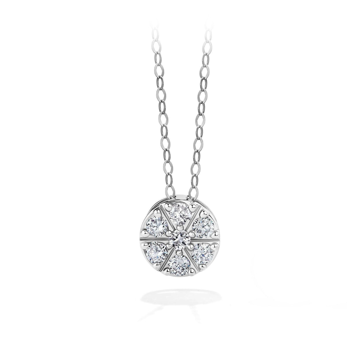 Diamond Circle Necklace in 9ct White Gold - Wallace Bishop