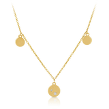 Diamond Circle Trio Necklace set in 9ct Yellow Gold - Wallace Bishop