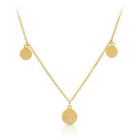 Diamond Circle Trio Necklace set in 9ct Yellow Gold - Wallace Bishop