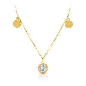 Diamond Circle Trio Necklace set in 9ct Yellow Gold - Wallace Bishop