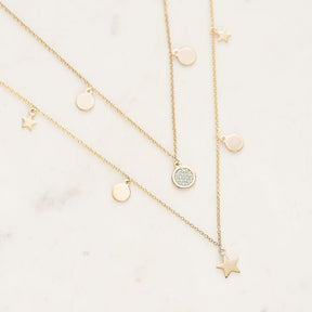 Diamond Circle Trio Necklace set in 9ct Yellow Gold - Wallace Bishop