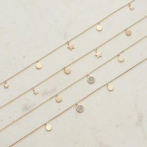 Diamond Circle Trio Necklace set in 9ct Yellow Gold - Wallace Bishop