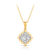 Diamond Cluster Pendant in 18ct Yellow & White Gold - Wallace Bishop