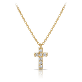 Diamond Cross Necklace in 9ct Yellow Gold - Wallace Bishop
