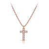 Diamond Cross Necklace set in 9ct Rose Gold - Wallace Bishop