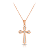 Diamond Cross Pendant in 9ct Rose Gold TGW 0.01ct - Wallace Bishop