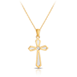 Diamond Cross Pendant in 9ct Yellow Gold - Wallace Bishop