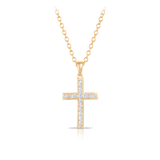 Diamond Cross Pendant in 9ct Yellow Gold - Wallace Bishop