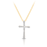Diamond Cross Pendant in 9ct Yellow Gold - Wallace Bishop