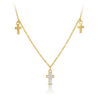 Diamond Cross Trio Necklace set in 9ct Yellow Gold - Wallace Bishop