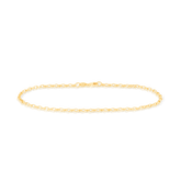 Diamond Cut Belcher Anklet in 9ct Yellow Gold - Wallace Bishop