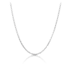 Diamond Cut Cable Link 45cm Chain in Sterling Silver - Wallace Bishop