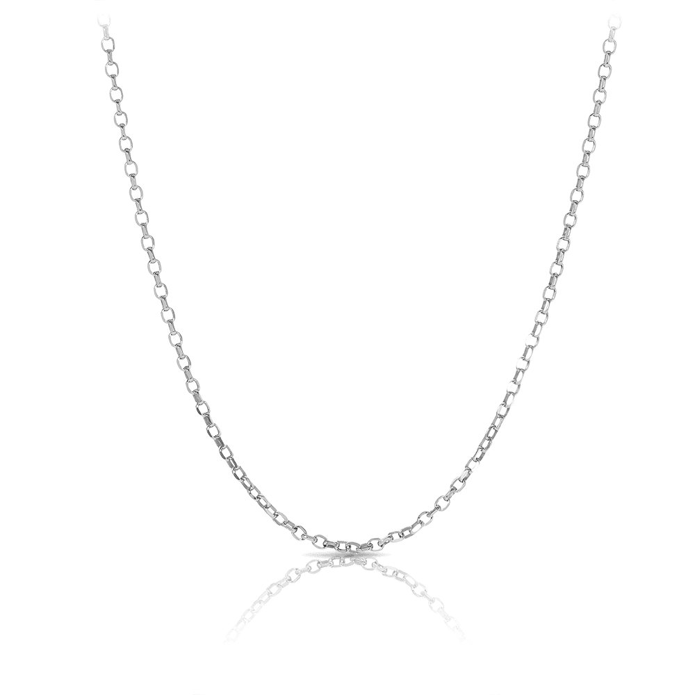 Large link silver necklace deals