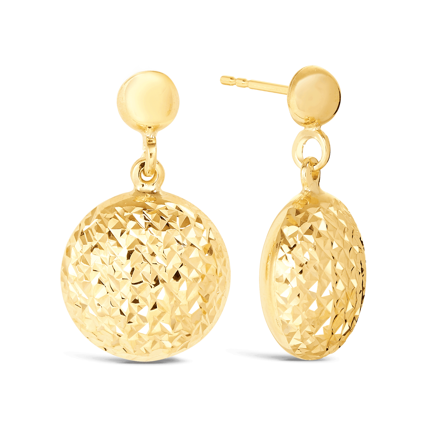 Earrings gold round deals