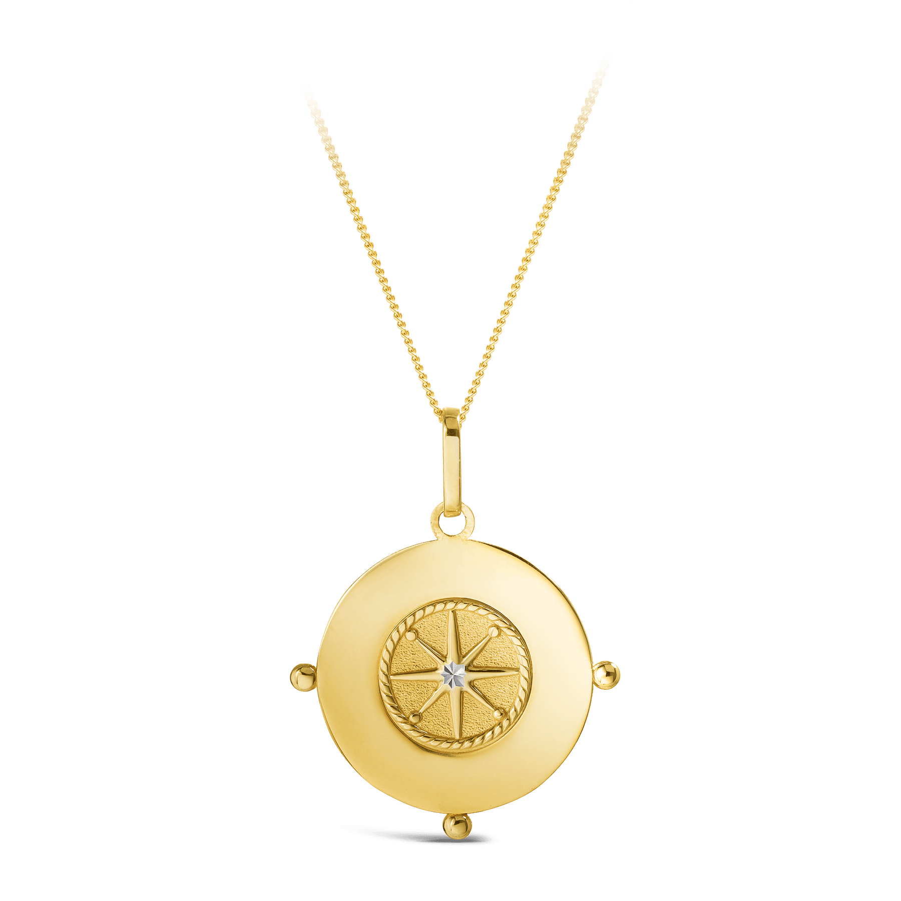 Diamond 2025 compass necklace