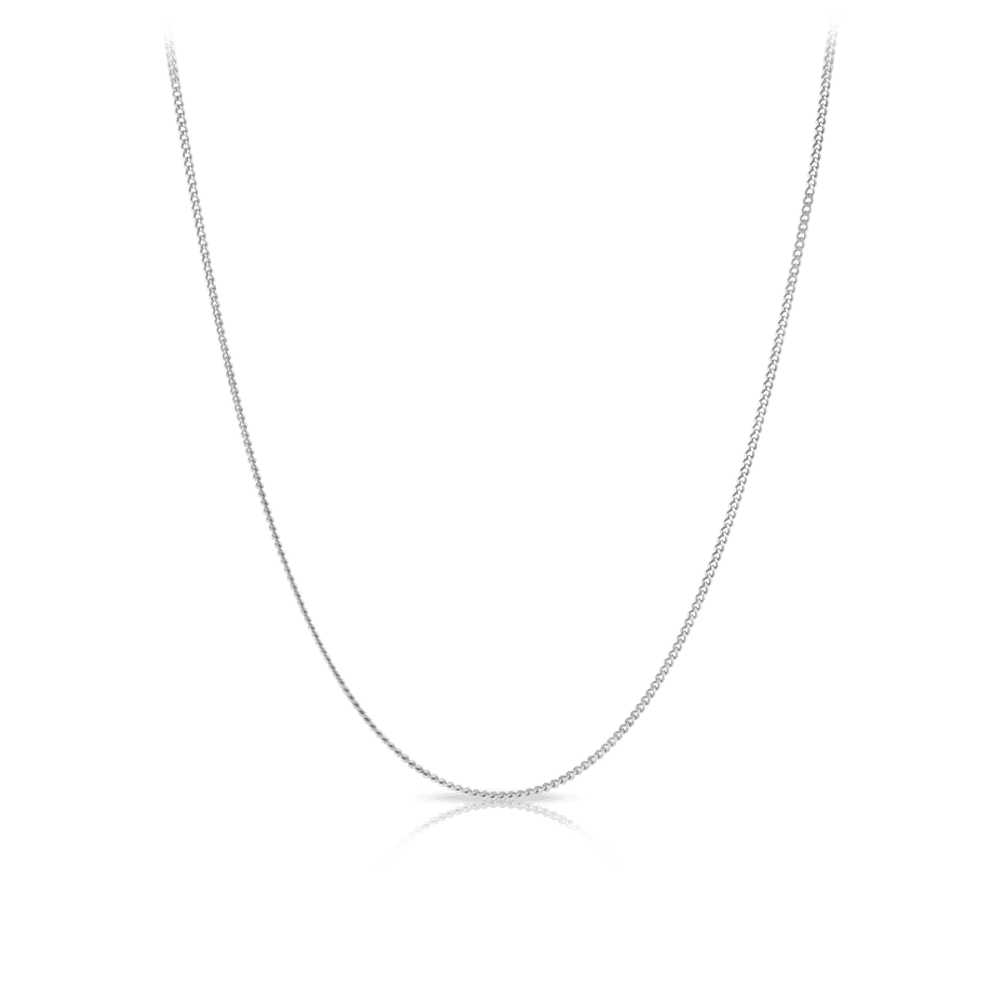 Diamond Cut Curb Link 36cm Chain in Sterling Silver - Wallace Bishop