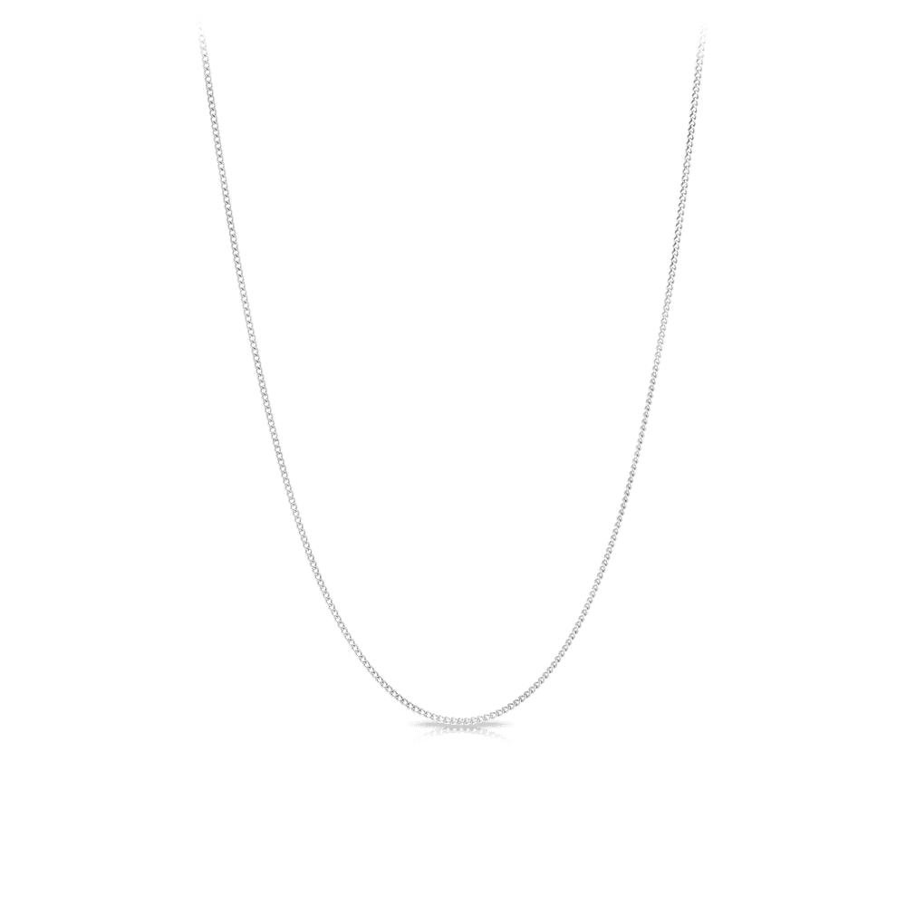 Diamond Cut Curb Link 40cm Chain in Sterling Silver - Wallace Bishop