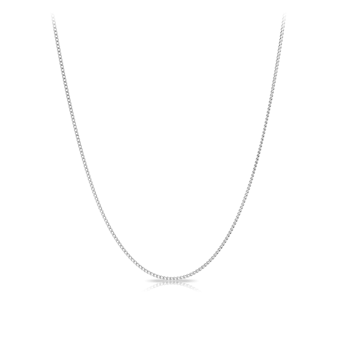 Diamond Cut Curb Link 50cm Chain in Sterling Silver - Wallace Bishop