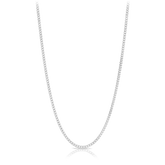 Diamond Cut Curb Link 70cm Chain in Sterling Silver - Wallace Bishop