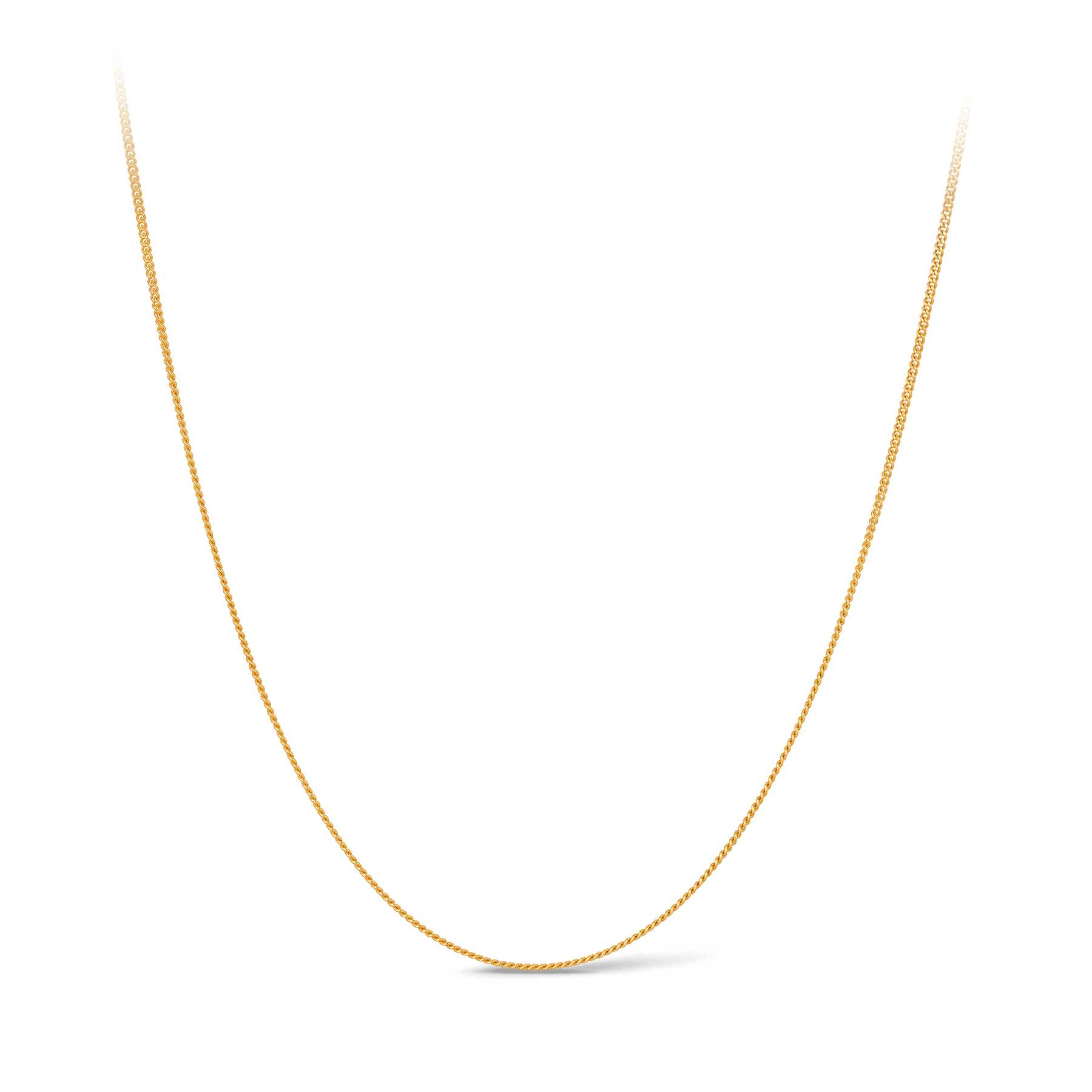 Diamond Cut Curb Link Chain in 9ct Yellow Gold - Wallace Bishop