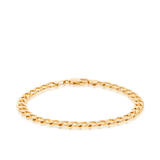 Diamond Cut Curb Men's Bracelet in 9ct Yellow Gold - Wallace Bishop