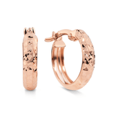 Diamond Cut Huggies in 9ct Rose Gold - Wallace Bishop