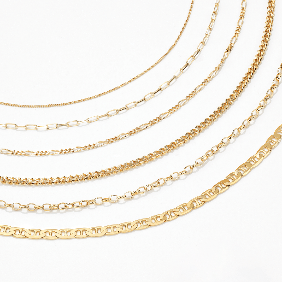Diamond Cut Paperclip Link Chain in 9ct Yellow Gold - Wallace Bishop