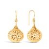Diamond Cut Pear Drop Earrings in 9ct Yellow Gold - Wallace Bishop