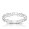 Diamond Double Row Band in 18ct White Gold TGW 0.50ct - Wallace Bishop