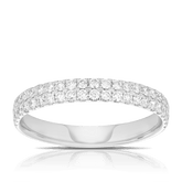 Diamond Double Row Band in 18ct White Gold TGW 0.50ct - Wallace Bishop