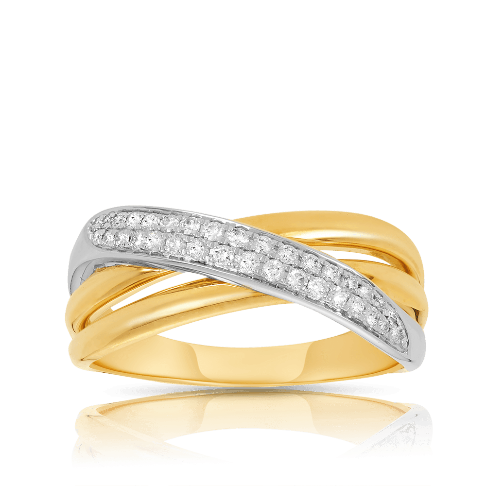 Diamond Dress Ring in 9ct Yellow Gold TGE 0.20ct - Wallace Bishop
