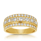 Diamond Dress Ring in 9ct Yellow Gold TGW 1.04ct - Wallace Bishop