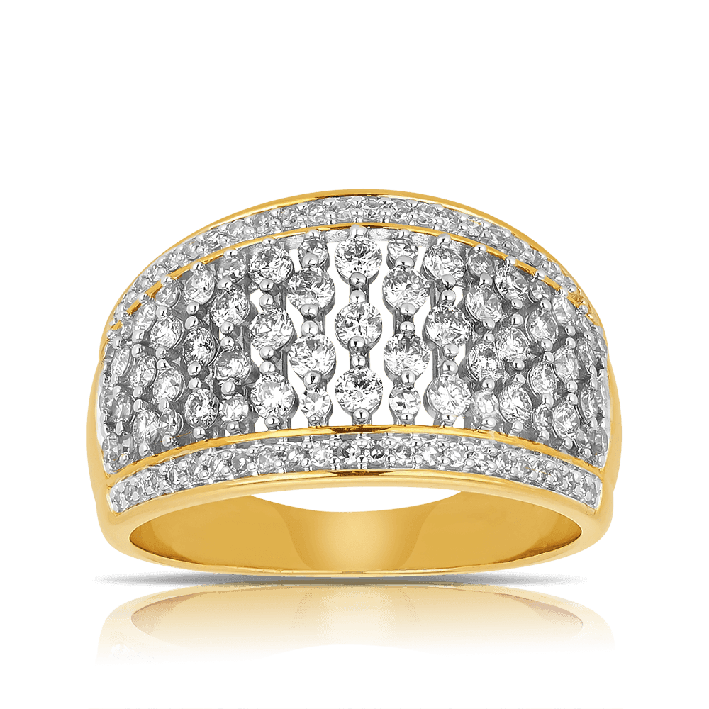 Diamond Dress Ring in 9ct Yellow Gold - Wallace Bishop