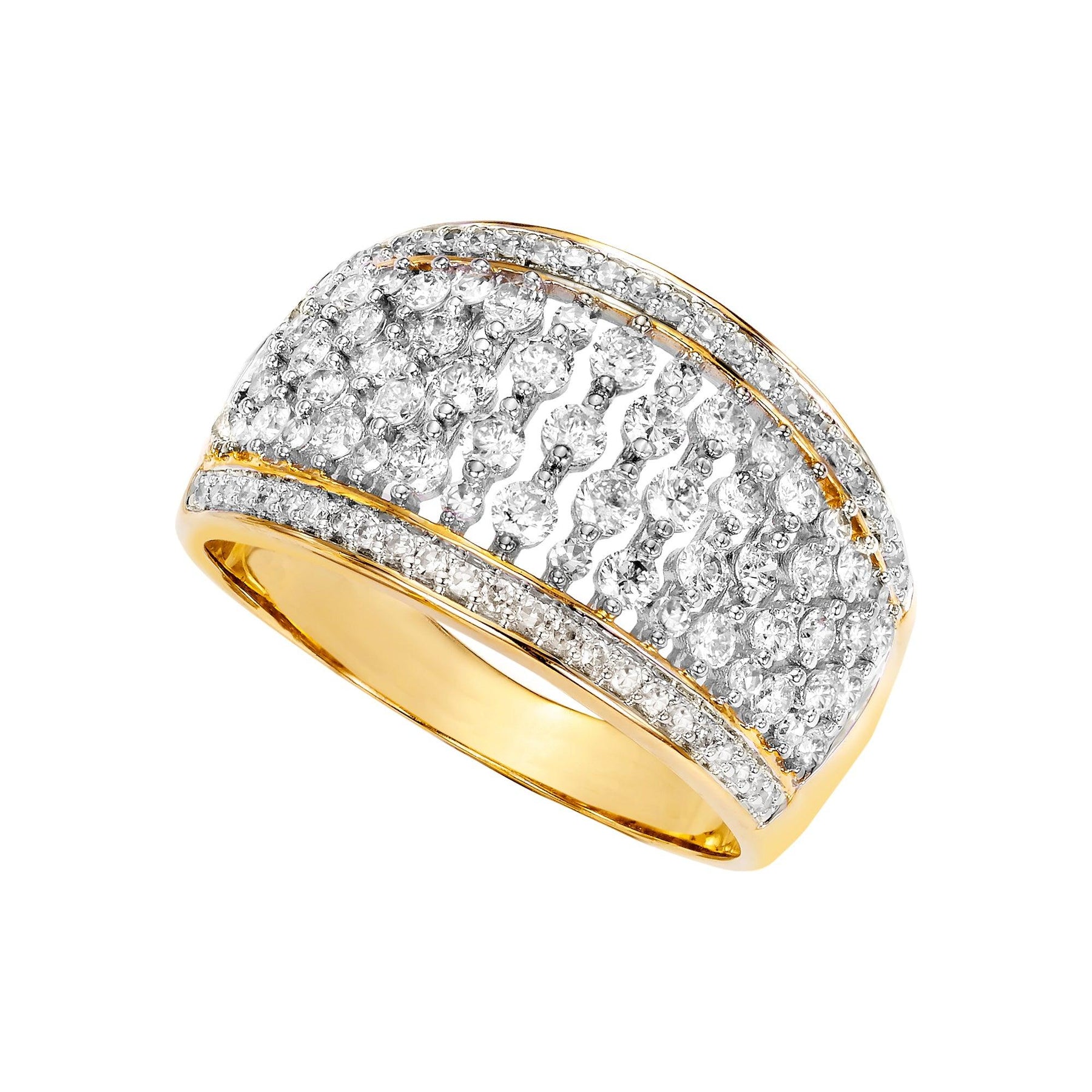 Diamond Dress Ring in 9ct Yellow Gold - Wallace Bishop