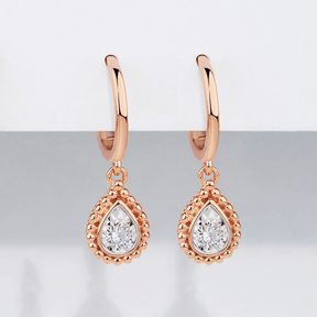 Diamond Drop Earrings in 9ct Rose Gold - Wallace Bishop